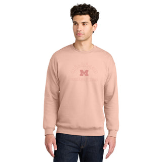 Michigan Monotone Outline Softstyle Crewneck - Dusty Rose
