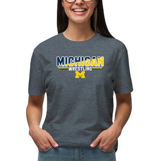 Michigan Wrestling Top Flight T-Shirt - Dark Heather