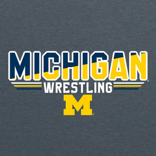 Michigan Wrestling Top Flight Hoodie - Dark Heather