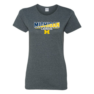 Michigan Lacrosse Top Flight Women's T-Shirt - Dark Heather