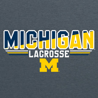 Michigan Lacrosse Top Flight T-Shirt - Dark Heather