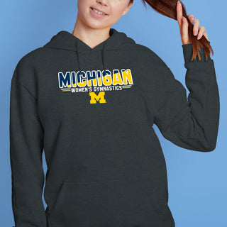 Michigan Women's Gymnastics Top Flight Hoodie - Dark Heather
