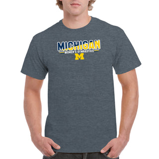 Michigan Women's Gymnastics Top Flight T-Shirt - Dark Heather
