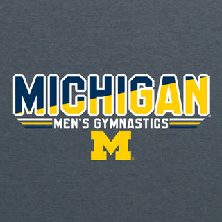 Michigan Men's Gymnastics Top Flight T-Shirt - Dark Heather