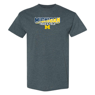 Michigan Track & Field Top Flight T-Shirt - Dark Heather