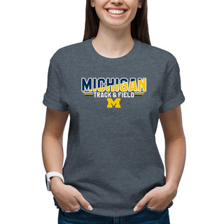 Michigan Track & Field Top Flight T-Shirt - Dark Heather
