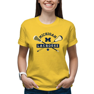 Michigan Lacrosse Emblem T-Shirt - Daisy