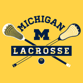 Michigan Lacrosse Emblem Women's T-Shirt - Daisy