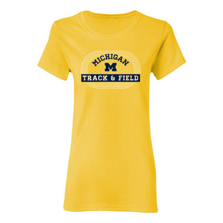 Michigan Track & Field Emblem Women's T-Shirt - Daisy