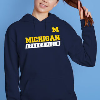 Michigan Track & Field Slant Hoodie - Navy
