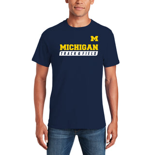 Michigan Track & Field Slant T-Shirt - Navy
