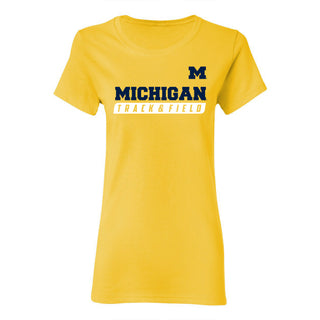 Michigan Track & Field Slant Women's T-Shirt - Daisy