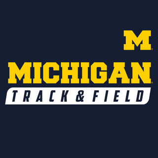Michigan Track & Field Slant Hoodie - Navy