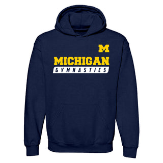 Michigan Gymnastics Slant Hoodie - Navy