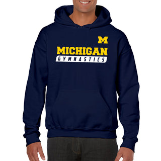 Michigan Gymnastics Slant Hoodie - Navy