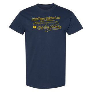Michigan Wolverines Crisler Center T-Shirt - Navy