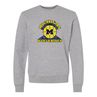 Michigan Basketball Shootout JA BTB Crewneck - Oxford