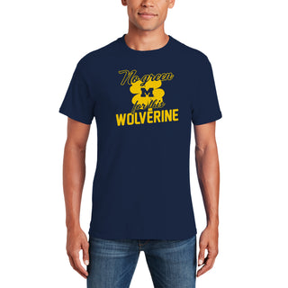 Michigan No Green For This Wolverine Script T-Shirt - Navy