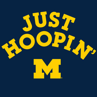 Michigan Wolverines Just Hoopin' T-Shirt - Navy