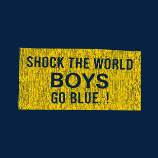 Michigan Wolverines Distressed Shock the World Hoodie - Navy
