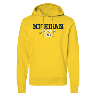 Michigan Alumni Vintage Tag 2026 Hoodie - Maize