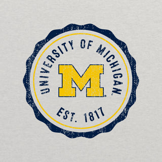 Michigan Wavy Seal Ladies Boxy Tee - Natural Heather
