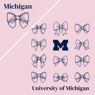 Michigan Bow Bliss Crewneck - Light Pink