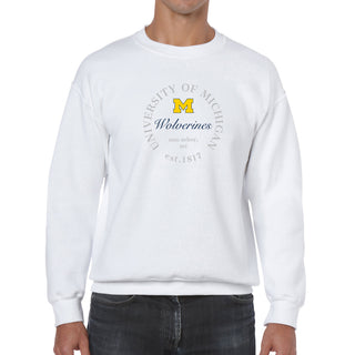 Michigan Roundabout BTB Crewneck - White