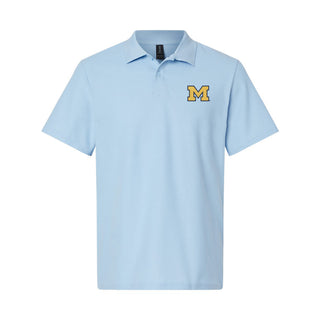 Michigan Block M Outline EMB Softstyle Pique Polo