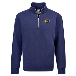 Michigan Football Outline LC BTB Fleece 1/4-Zip