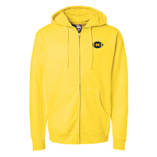 Michigan Football Outline LC BTB Fleece Full Zip Hoodie