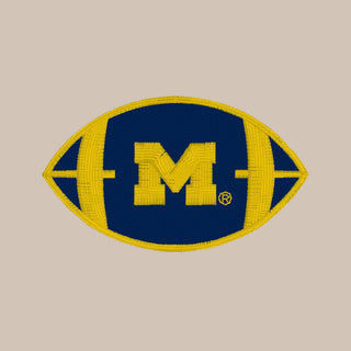 Michigan Football Outline Five-Panel Twill Cap - Khaki/Navy