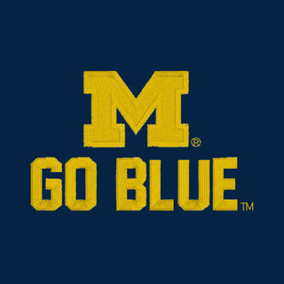 Michigan Spirit Block LC Full Zip Hoodie - Navy