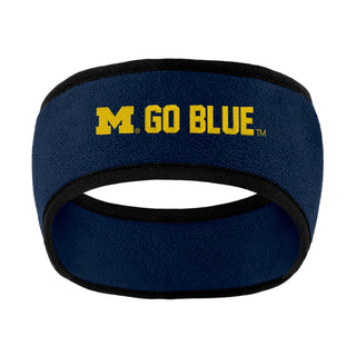 Michigan Spirit Block Fleece Headband - Navy