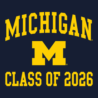 Michigan Arch Logo Class of 2026 Hoodie - Navy