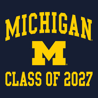Michigan Arch Logo Class of 2027 Hoodie - Navy