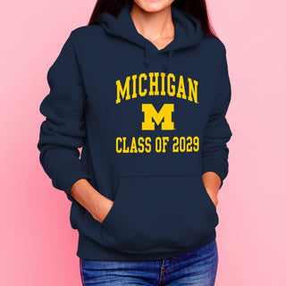Michigan Arch Logo Class of 2029 Hoodie - Navy