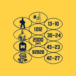 Michigan 2022 Throwback Season Tee - Winning Streak Edition - Daisy