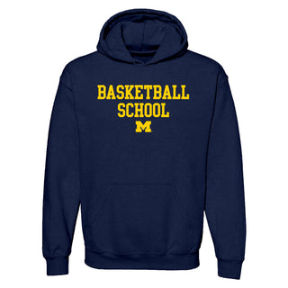 Michigan Basketball School Hoodie - Navy