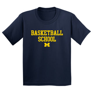 Michigan Basketball School Youth T-Shirt - Navy
