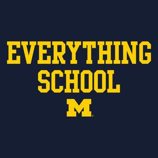 Michigan Everything School Block T-Shirt - Navy
