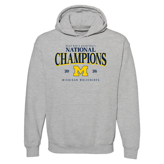 Michigan 2026 Basketball National Champions Graded Hoodie
