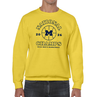 Michigan 2026 Basketball National Champions Retro Shootout Crewneck