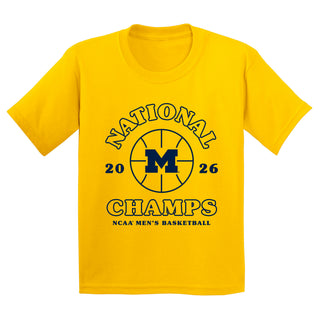 Michigan 2026 Basketball National Champions Retro Shootout Youth T-Shirt