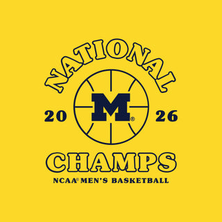 Michigan 2026 Basketball National Champions Retro Shootout Infant Creeper - Yellow