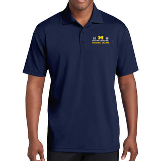 Michigan 2026 Basketball National Champions Simple Path LC Polo
