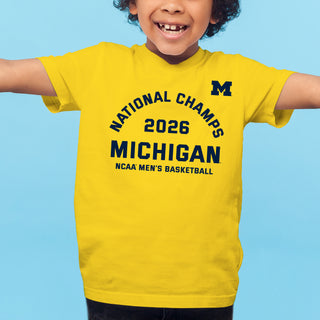 Michigan 2026 Basketball National Champions Blocker Youth T-Shirt