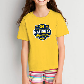 Michigan 2026 Basketball National Champions Logo Youth T-Shirt