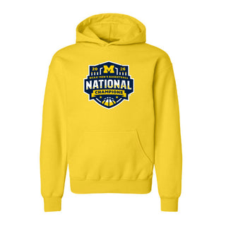 Michigan 2026 Basketball National Champions Logo Youth Hoodie