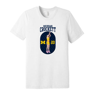 Michigan NIL Alyssa Crockett Canvas Triblend T-Shirt - White